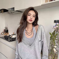 背心V領兩件套裝