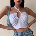 歐美春夏兩穿抽繩上衣_1