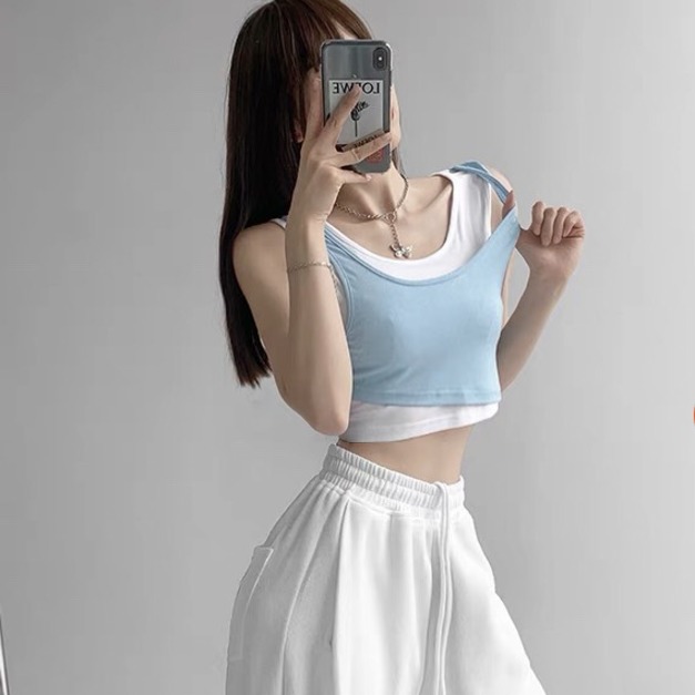 可鹽可甜假兩件上衣