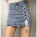 純慾綁帶牛仔短裙_1