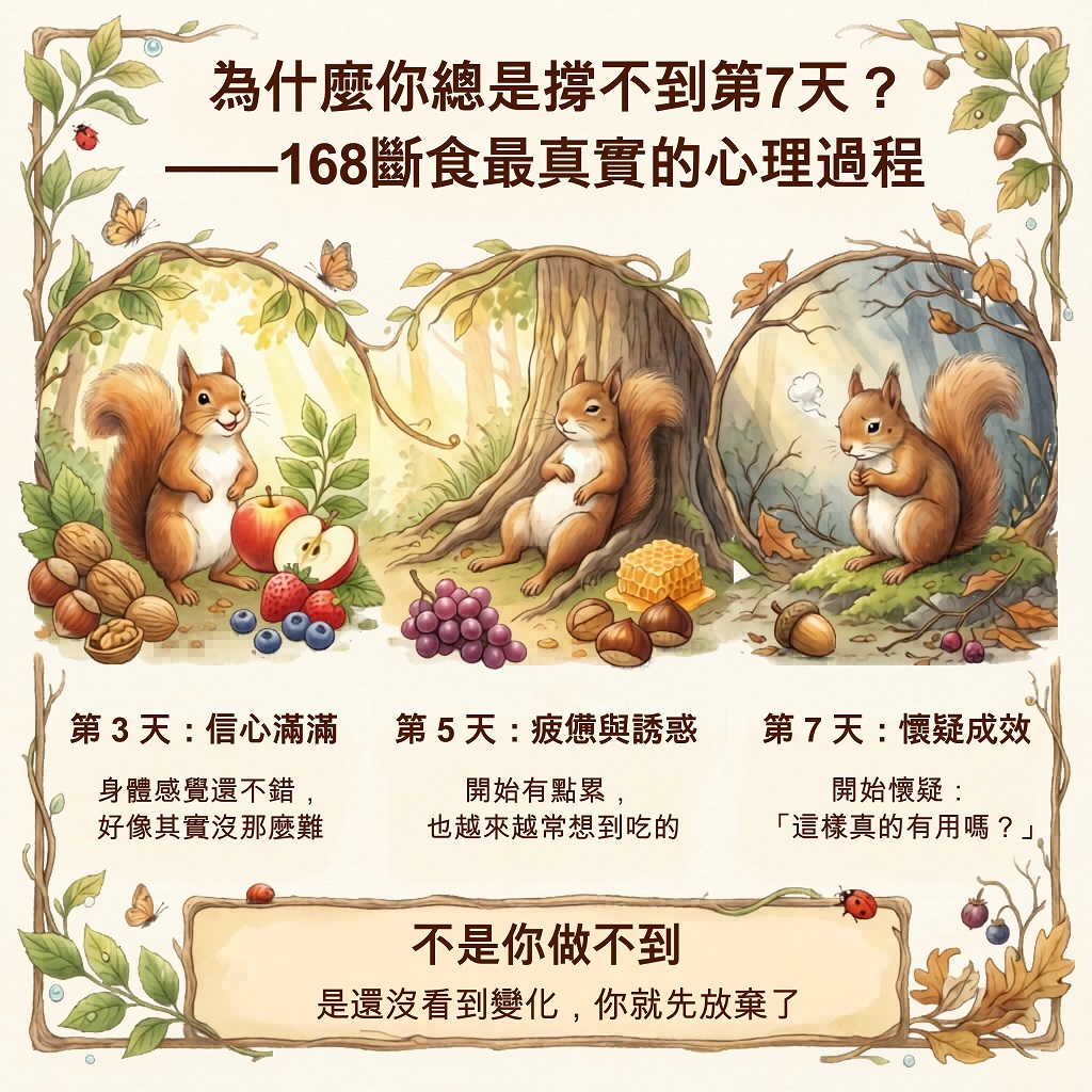 為什麼你總是撐不到第7天？168斷食最真實的心理過程