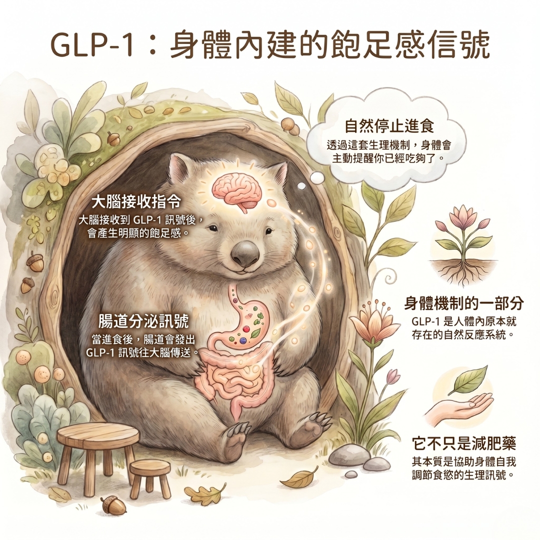 GLP-1 是身體內建的飽足感訊號