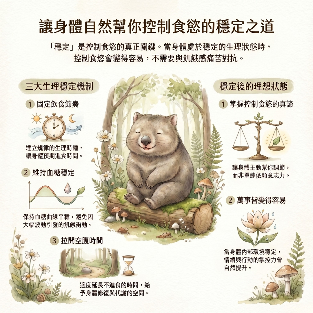 讓身體自然幫你控制食慾的穩定之道
