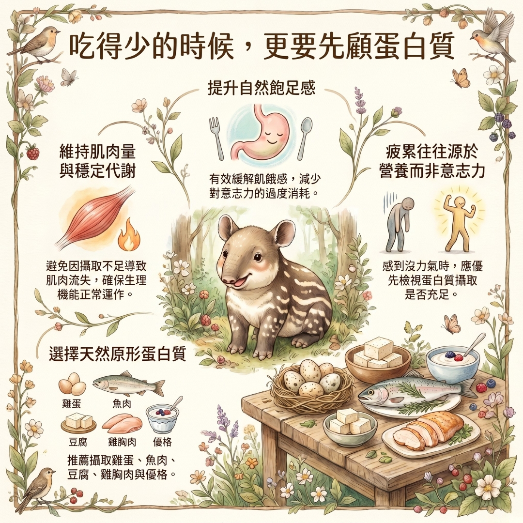 吃得少的時候，更要先顧蛋白質
