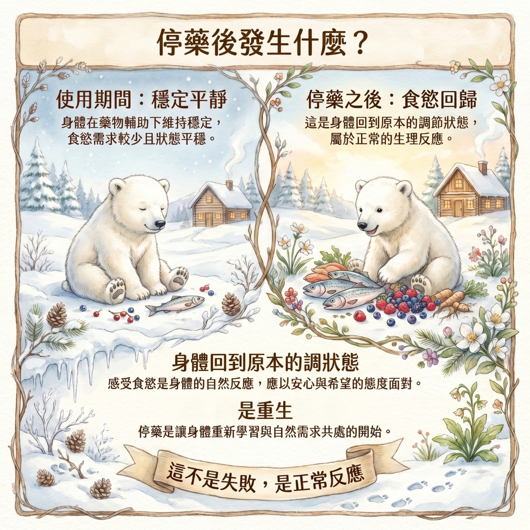 停用瘦瘦針後會發生什麼：食慾回歸與身體回到原本調節狀態