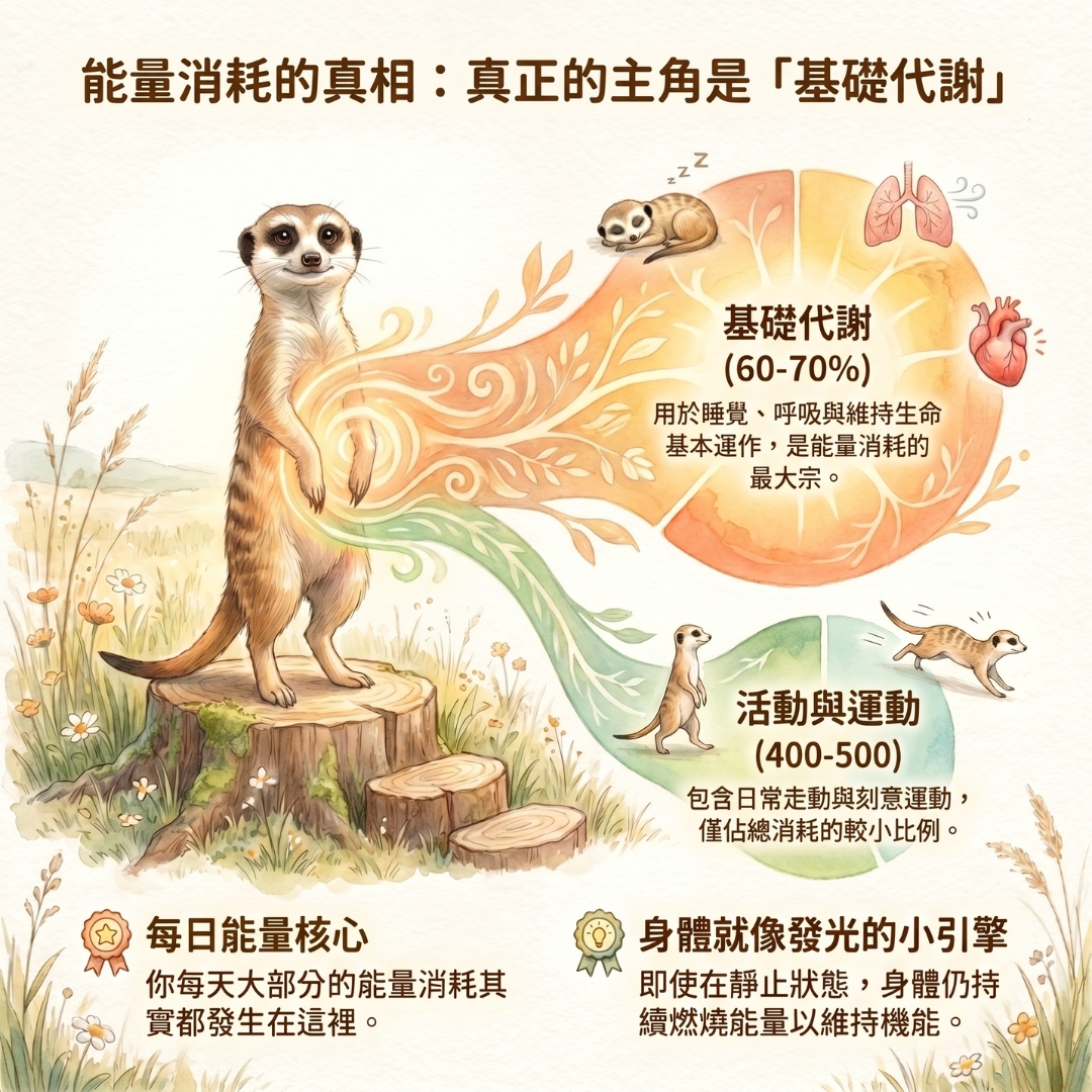 能量消耗的真相：真正的主角是基礎代謝