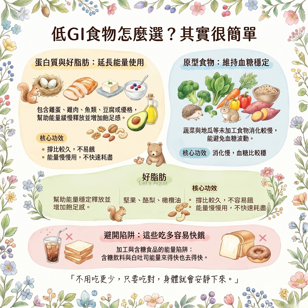 低GI食物怎麼選的日常搭配示意