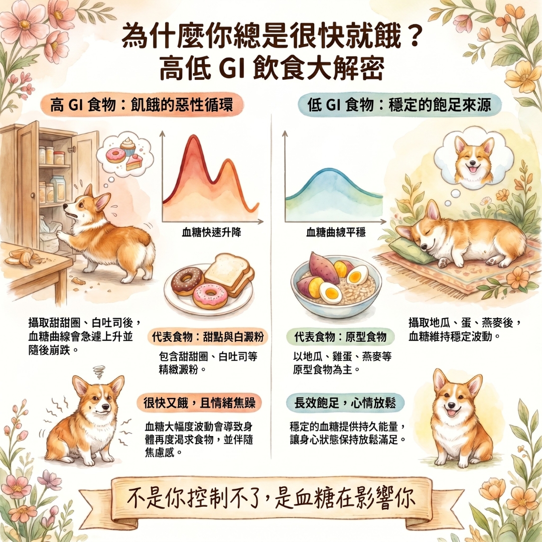 高低 GI 飲食大解密：為什麼你總是很快就餓