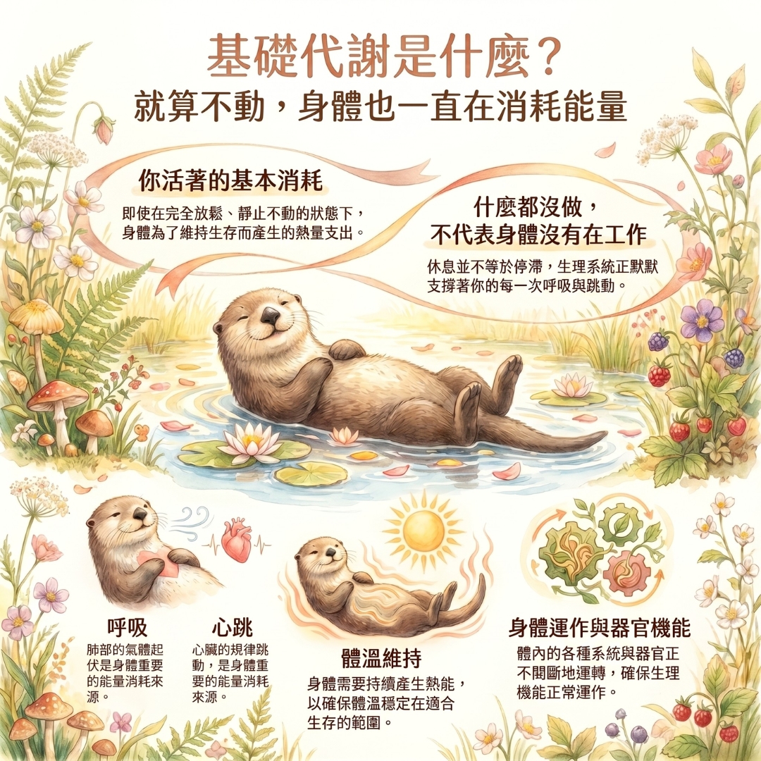 基礎代謝是什麼，就算不動身體也一直在消耗能量