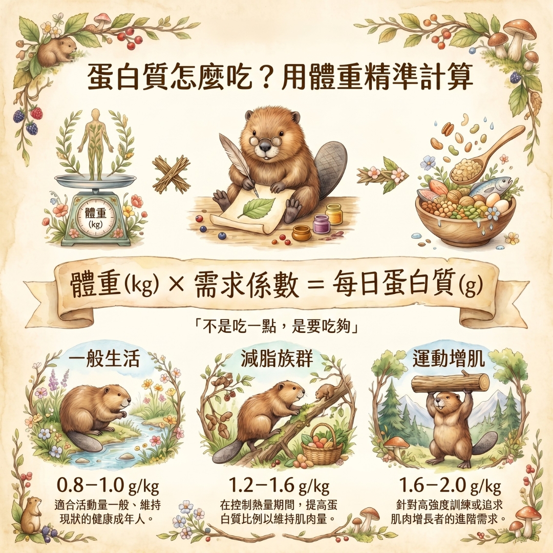 蛋白質怎麼吃：用體重精準計算每日蛋白質需求