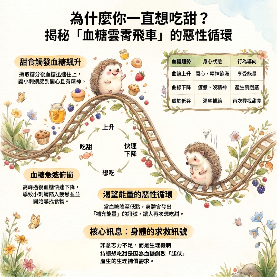 為什麼你一直想吃甜：血糖雲霄飛車的惡性循環