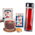 酸梅湯｜梅湯綜合(B2組)｜梅湯茶包( 3入)+萃潤糖( 3入)+雙層玻璃瓶 (1入)_1