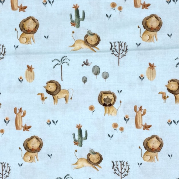 仙人草獅子-(學步鞋+手帕+奶嘴夾+領巾+手帕夾)