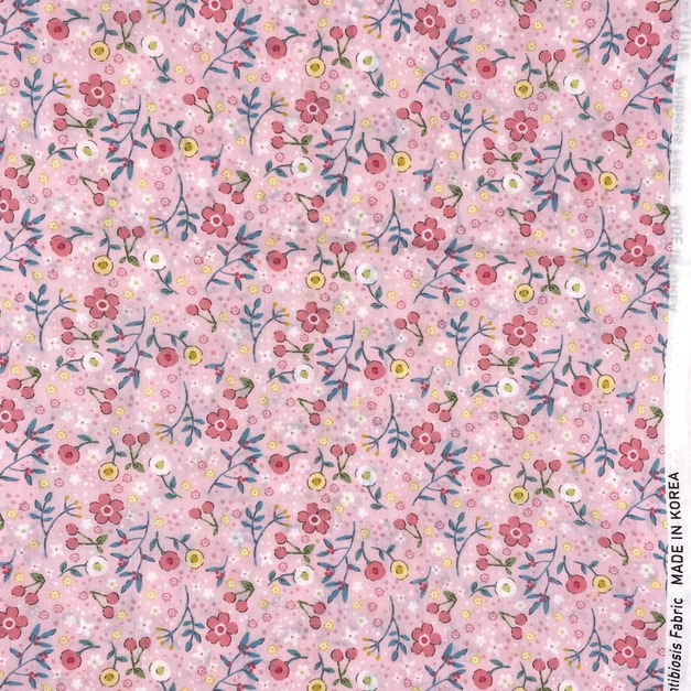 枝條小粉花-(學步鞋+手帕+奶嘴夾+領巾+手帕夾)