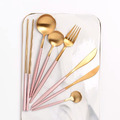 粉金經典設計餐具4件組_1