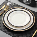 黑色金邊餐碗盤_3