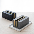 質感金屬框面紙盒