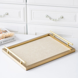 米色高級感皮革托盤