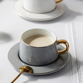 白灰色金邊咖啡杯碟(2入)_2