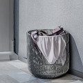 銀灰色編織洗衣籃【限宅配】