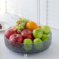 旋轉灰透收納盤水果盤_1