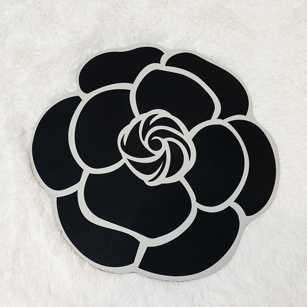 山茶花硅藻泥地墊