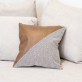 棕灰拼接皮革抱枕(含枕芯)_2