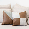 棕灰拼接皮革抱枕(含枕芯)_4