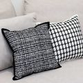 小香風黑白格紋抱枕(含枕芯)_3
