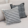 小香風黑白格紋抱枕(含枕芯)