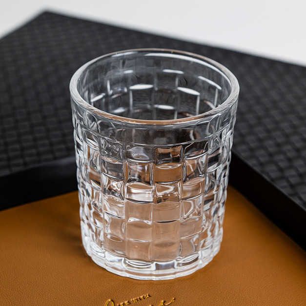 透明竹編造型玻璃杯