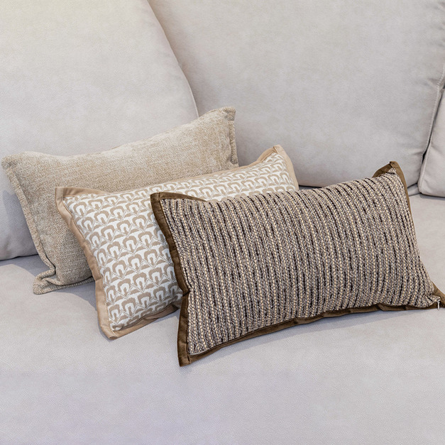 中式燕麥色腰枕(含枕芯)