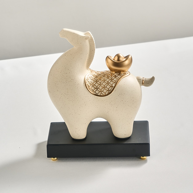 金元寶招財馬擺件(含底座)