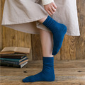 【S006】日系復古純色條紋中筒襪(10色)_1