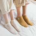 【S012】日系舒適刺繡動物情侶低筒襪(10色)_3