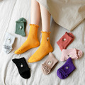 【S015】韓系捲捲花邊刺繡小花中筒襪(8色)