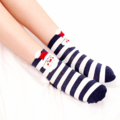【S040】北歐風紅藍立體聖誕帽動物條紋中筒襪(4色)_1