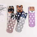 【S049】韓系點點大頭狗中筒襪(5色)