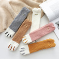 【S052】日系毛絨絨立體刺繡貓爪中筒襪(5色)_3