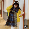 【L004】韓系雙面格紋仿羊絨保暖圍巾(9色)_1