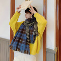【L004】韓系雙面格紋仿羊絨保暖圍巾(9色)