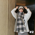 【L004】韓系雙面格紋仿羊絨保暖圍巾(9色)_2