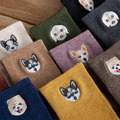 【S073】日系刺繡大頭狗中筒襪(10色)_1