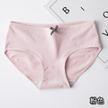 【HP019】日系綿柔純色蝴蝶結中腰內褲★有大尺碼_3