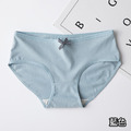 【HP019】日系綿柔純色蝴蝶結中腰內褲★有大尺碼_4