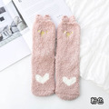 【S019】日系毛絨絨立體兔耳愛心中筒襪(5色)_9