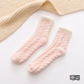 【S044】日系毛絨絨馬卡龍麻花編中筒襪(7色)_12