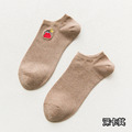 【S012】日系舒適刺繡動物情侶低筒襪(10色)_9