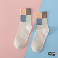 【S030】日系四宮格彩色方塊情侶中筒襪(5色)_4