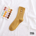【S035】日系刺繡狐狸中筒襪(5色)_5